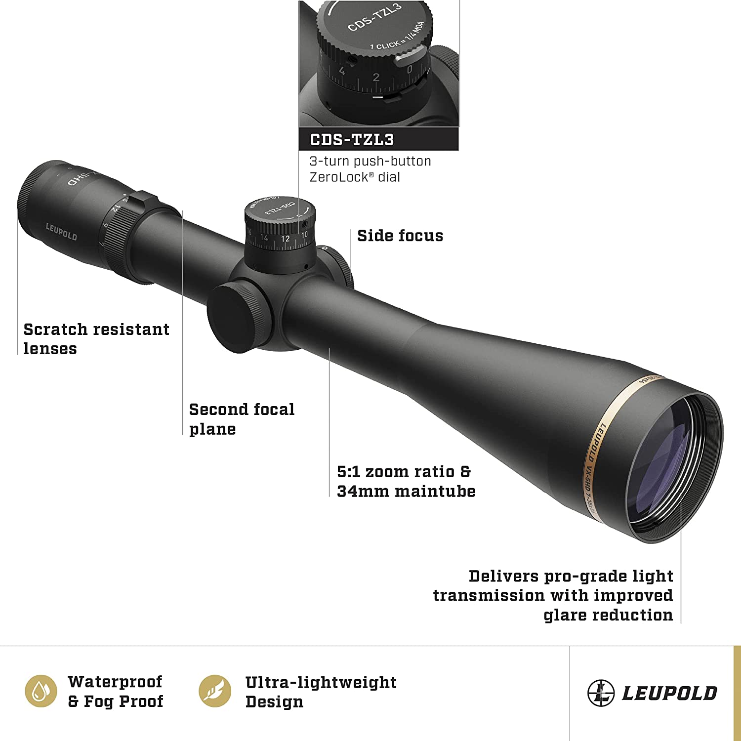 Leupold VX-5HD 7-35x56mm Riflescope 