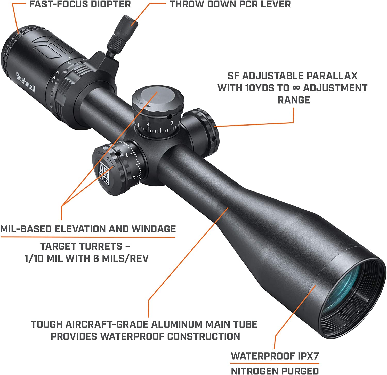 Bushnell AR Optics 4.5-18x40 Riflescope 